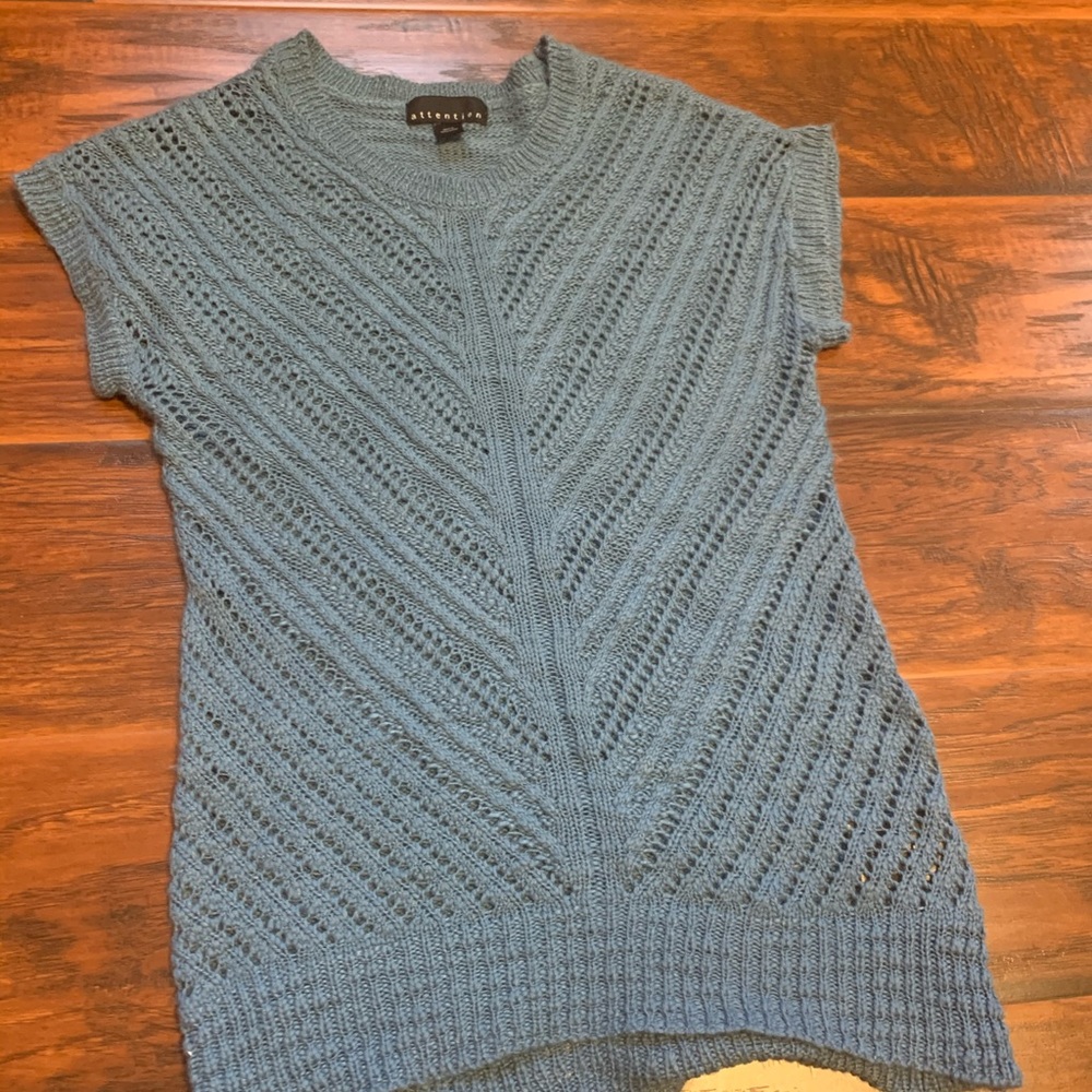 NEVER WORE blue “attention” sweater
